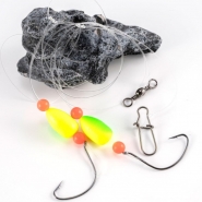 Mixed color Amazon hot-selling sea fishing set float nylon line group anti-slip barbed hook